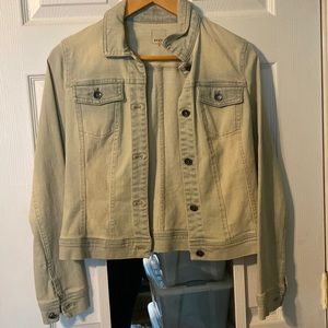 Ecru Denim Cropped Light Jean Jacket